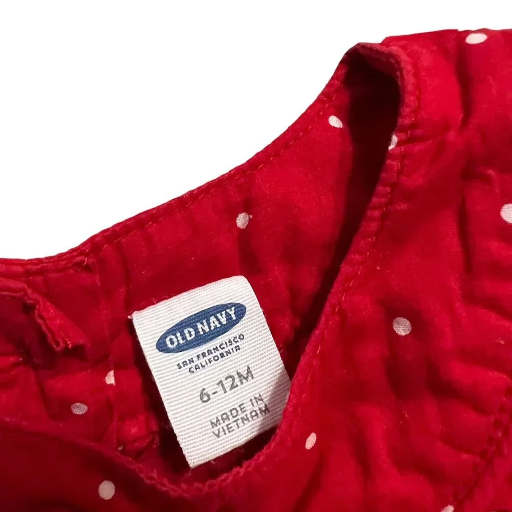 Old Navy 6-12m Red Polkadot Blouse
